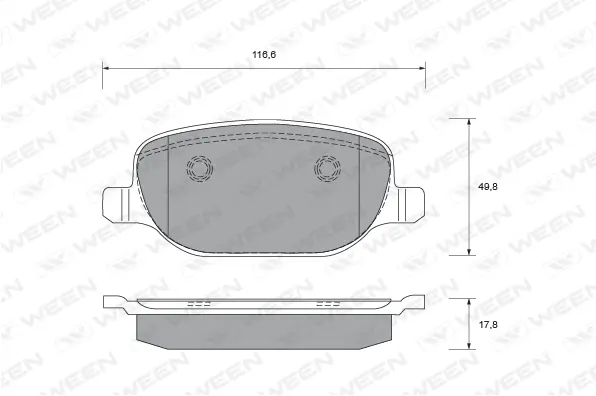 Brake Pad Set, disc brake (151-1717)