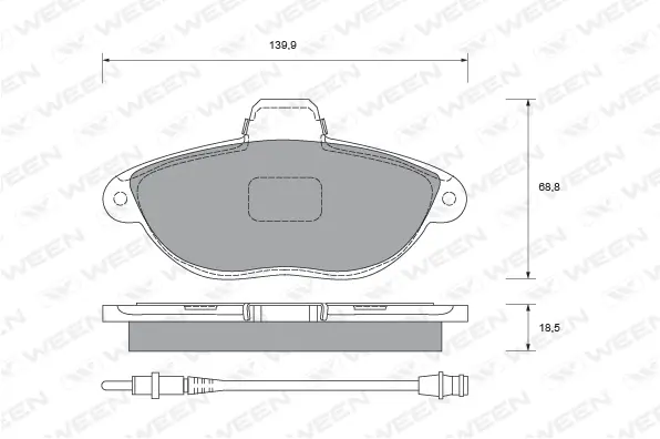 Brake Pad Set, disc brake (151-1719)