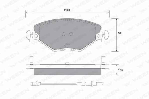 Brake Pad Set, disc brake (151-1282)