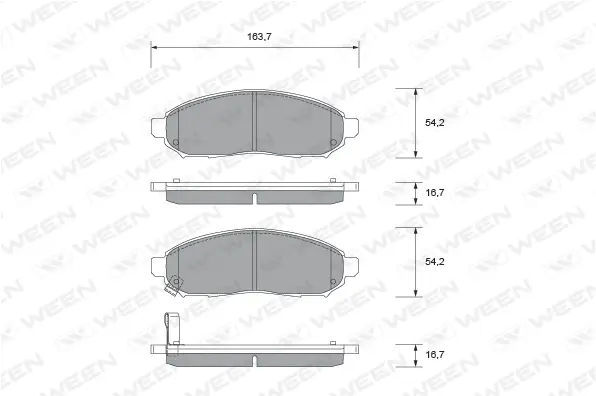 Brake Pad Set, disc brake (151-2095)