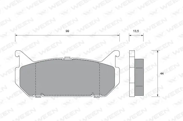 Brake Pad Set, disc brake (151-1667)