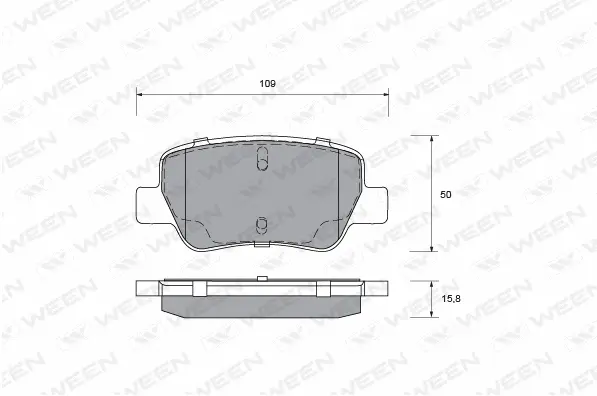 Brake Pad Set, disc brake (151-0009)