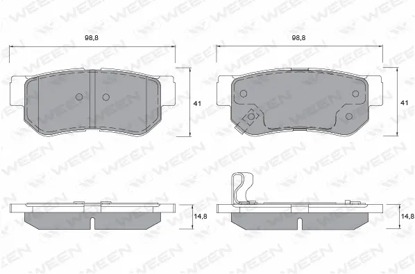 Brake Pad Set, disc brake (151-1133)
