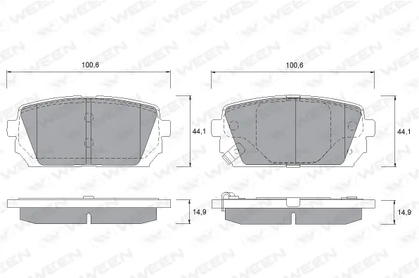 Brake Pad Set, disc brake (151-2578)