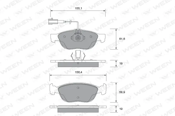 Brake Pad Set, disc brake (151-1875)