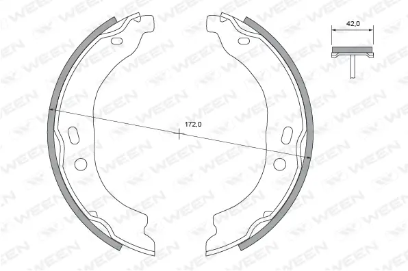 Brake Shoe Set, parking brake (152-2496)