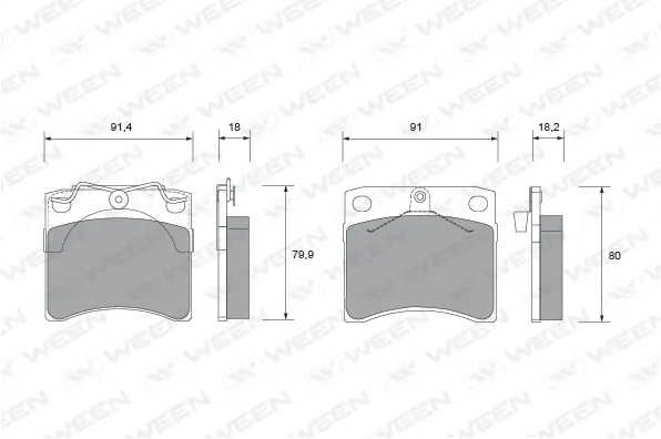Brake Pad Set, disc brake (151-1438)