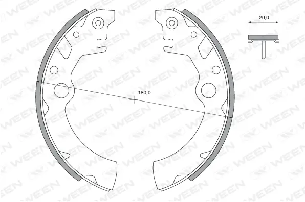 Brake Shoe Set (152-2424)