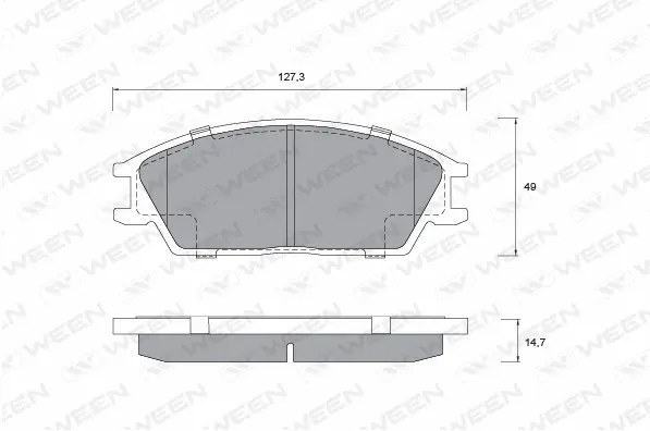 Brake Pad Set, disc brake (151-1167)