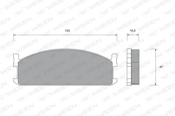 Brake Pad Set, disc brake (151-2365)