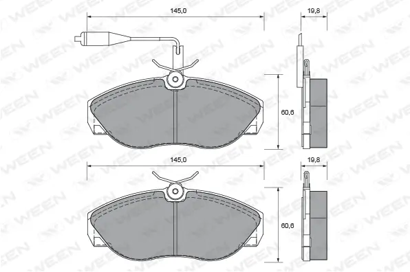 Brake Pad Set, disc brake (151-1642)