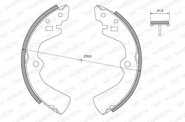 Brake Shoe Set (152-2052)