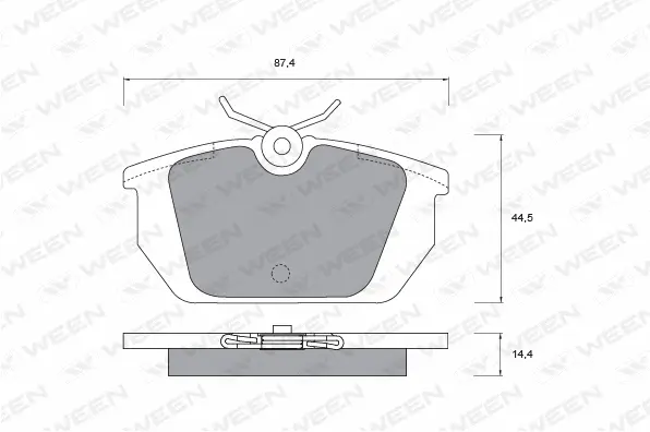Brake Pad Set, disc brake (151-1003)