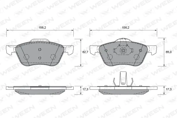 Brake Pad Set, disc brake (151-2249)