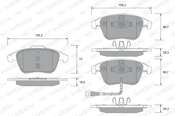 Brake Pad Set, disc brake (151-2682)