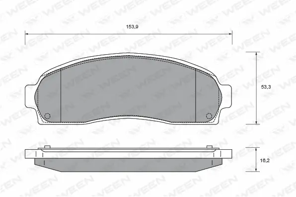 Brake Pad Set, disc brake (151-2499)