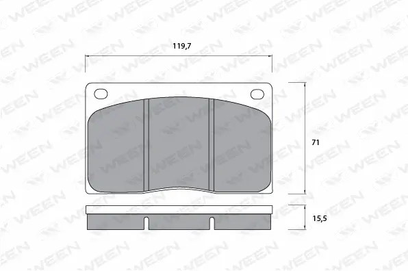 Brake Pad Set, disc brake (151-1089)