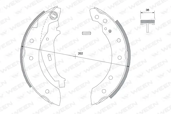 Brake Shoe Set (152-2010)