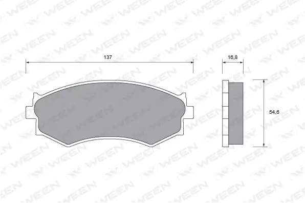 Brake Pad Set, disc brake (151-1427)