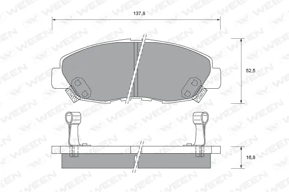 Brake Pad Set, disc brake (151-1493)