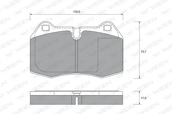 Brake Pad Set, disc brake (151-1754)