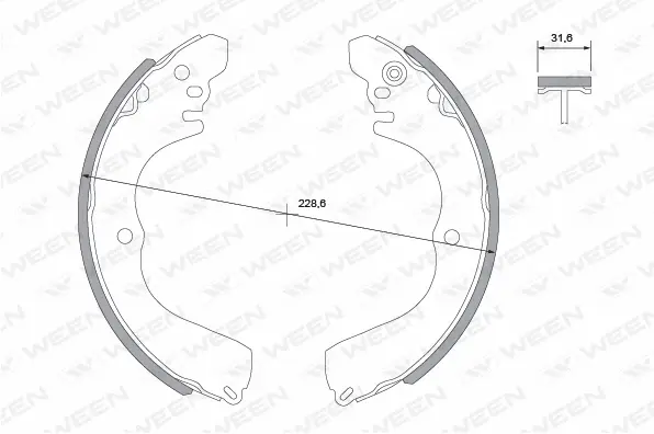 Brake Shoe Set (152-2462)