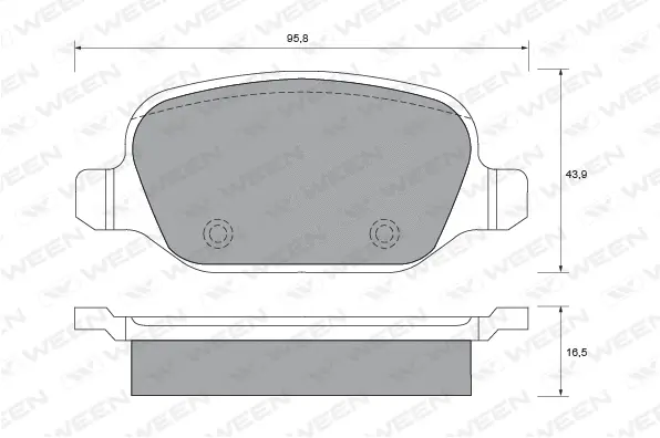 Brake Pad Set, disc brake (151-1919)