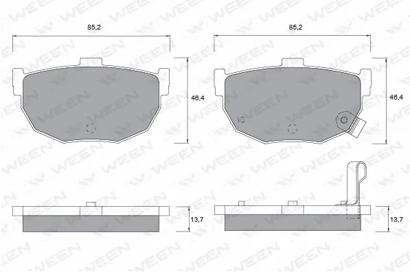 Brake Pad Set, disc brake (151-1134)