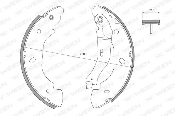 Brake Shoe Set (152-2444)