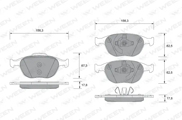 Brake Pad Set, disc brake (151-1926)