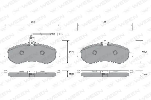 Brake Pad Set, disc brake (151-2651)