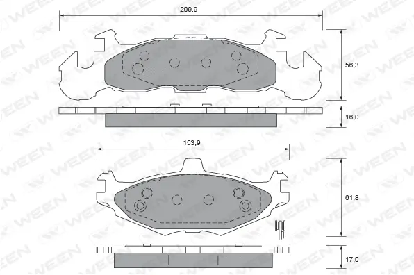 Brake Pad Set, disc brake (151-2402)