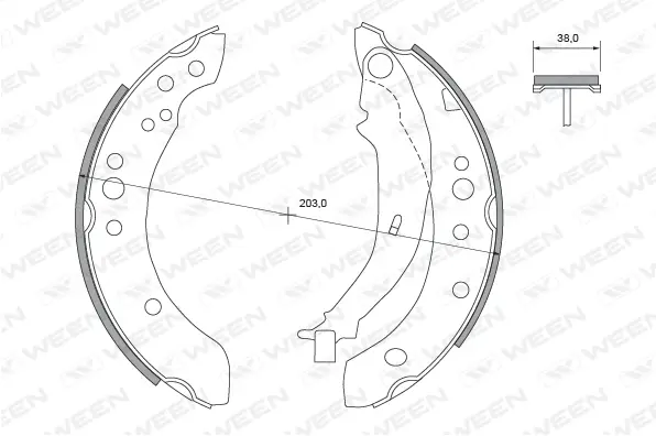 Brake Shoe Set (152-2454)