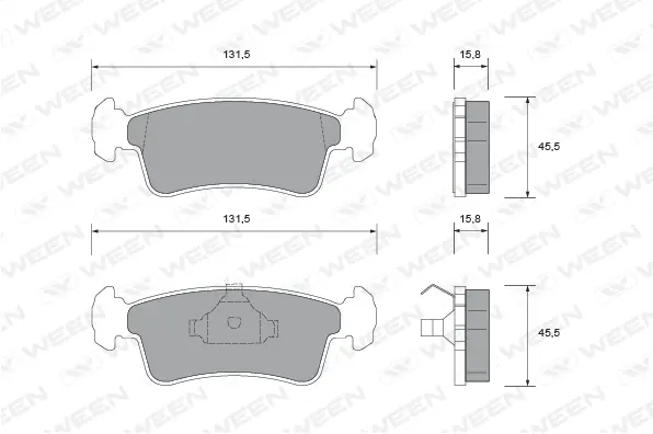 Brake Pad Set, disc brake (151-1473)