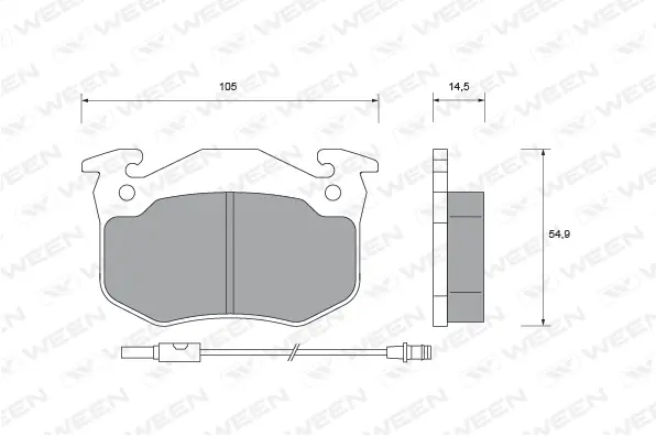 Brake Pad Set, disc brake (151-2255)