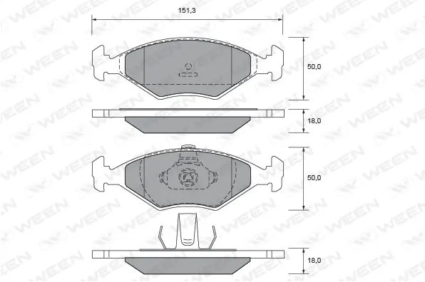 Brake Pad Set, disc brake (151-2675)