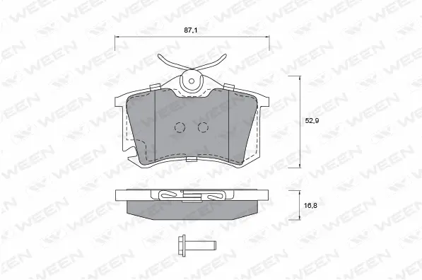 Brake Pad Set, disc brake (151-1195)