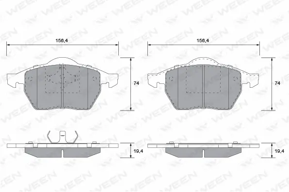 Brake Pad Set, disc brake (151-1122)