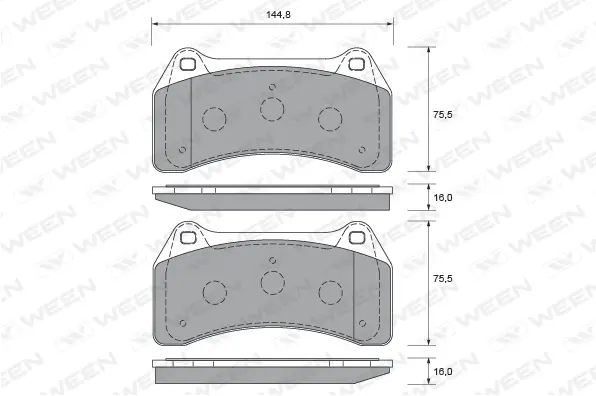 Brake Pad Set, disc brake (151-1912)