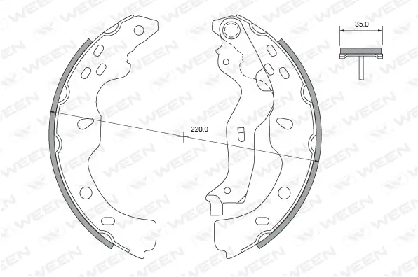 Brake Shoe Set (152-2458)