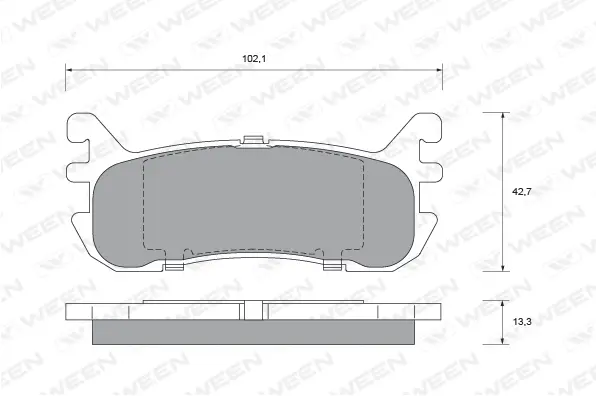 Brake Pad Set, disc brake (151-2287)