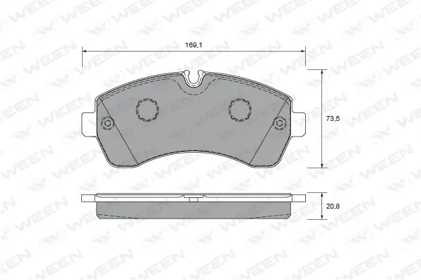 Brake Pad Set, disc brake (151-2634)