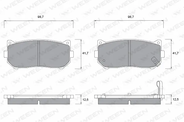 Brake Pad Set, disc brake (151-1137)
