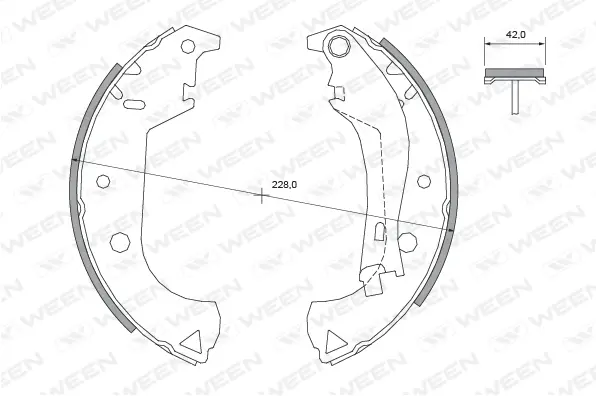 Brake Shoe Set (152-2480)