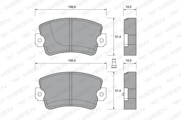 Brake Pad Set, disc brake (151-2059)
