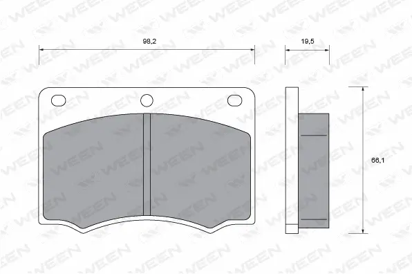 Brake Pad Set, disc brake (151-1393)