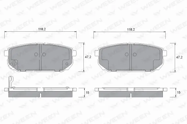 Brake Pad Set, disc brake (151-1186)