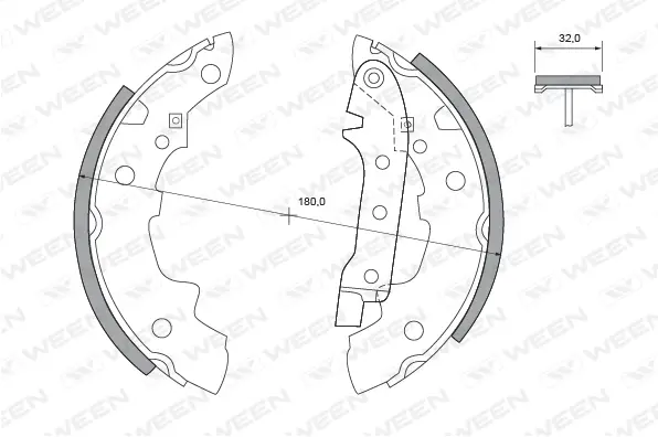 Brake Shoe Set (152-2071)
