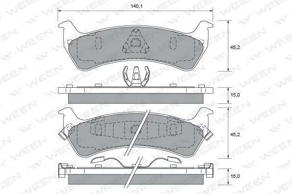 Brake Pad Set, disc brake (151-1732)
