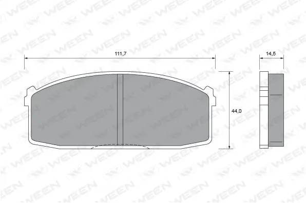Brake Pad Set, disc brake (151-2037)